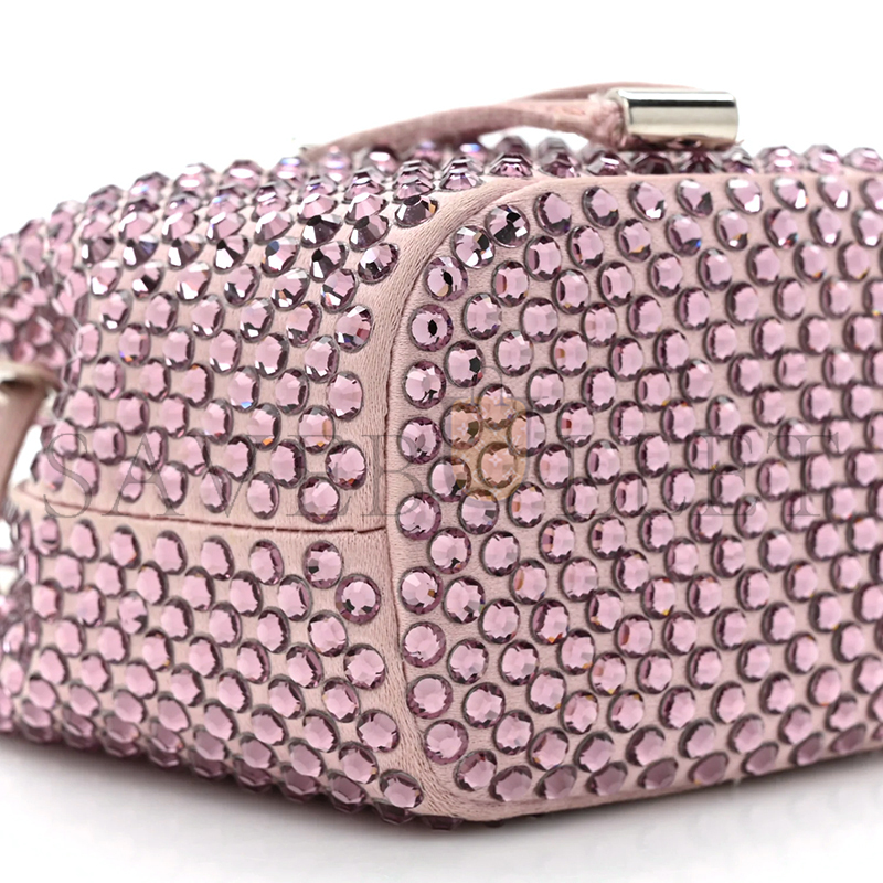 PRADA SATIN CRYSTAL DRAWSTRING MINI POUCH 1NP016 (9*9*6cm)